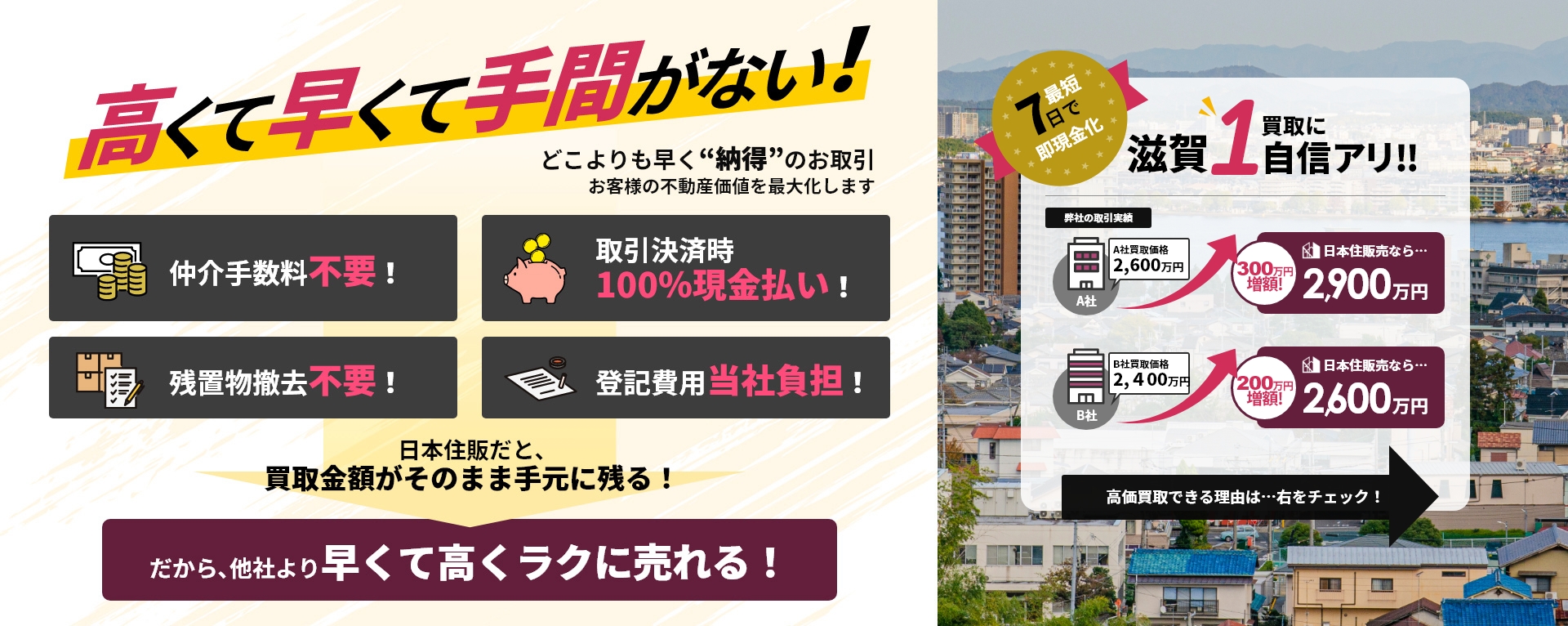 高くて早くて手間がない!