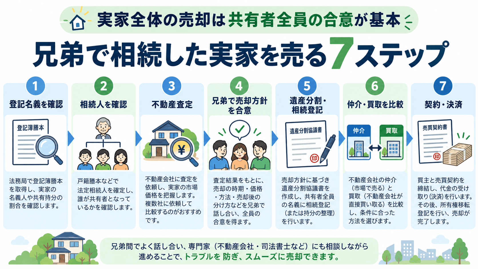 兄弟で相続した大津市の実家を売るには？共有不動産の売却と買取を解説