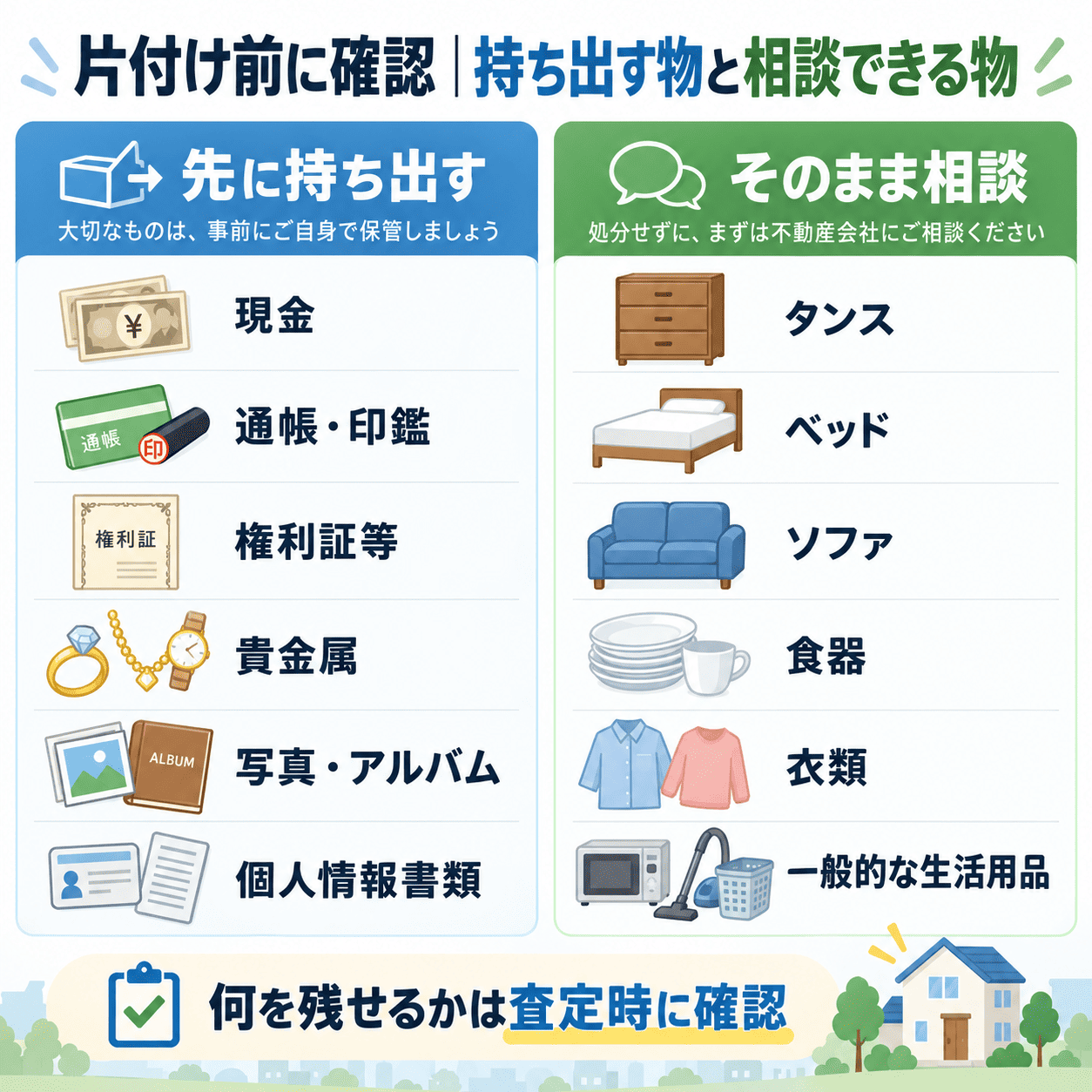草津市で家具や荷物が残ったままでも大丈夫?残置物あり戸建て買取