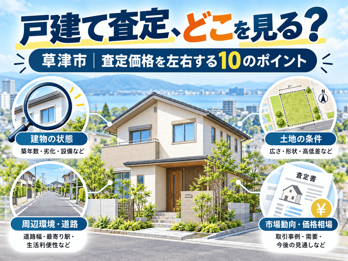 草津市の戸建て査定でチェックされるポイント｜築年数だけで価格は決まらない