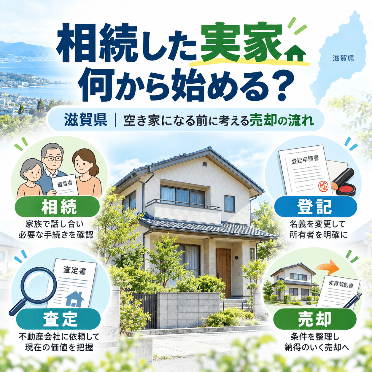 滋賀県で相続した実家を売却する流れ｜空き家になる前に知っておきたいこと
