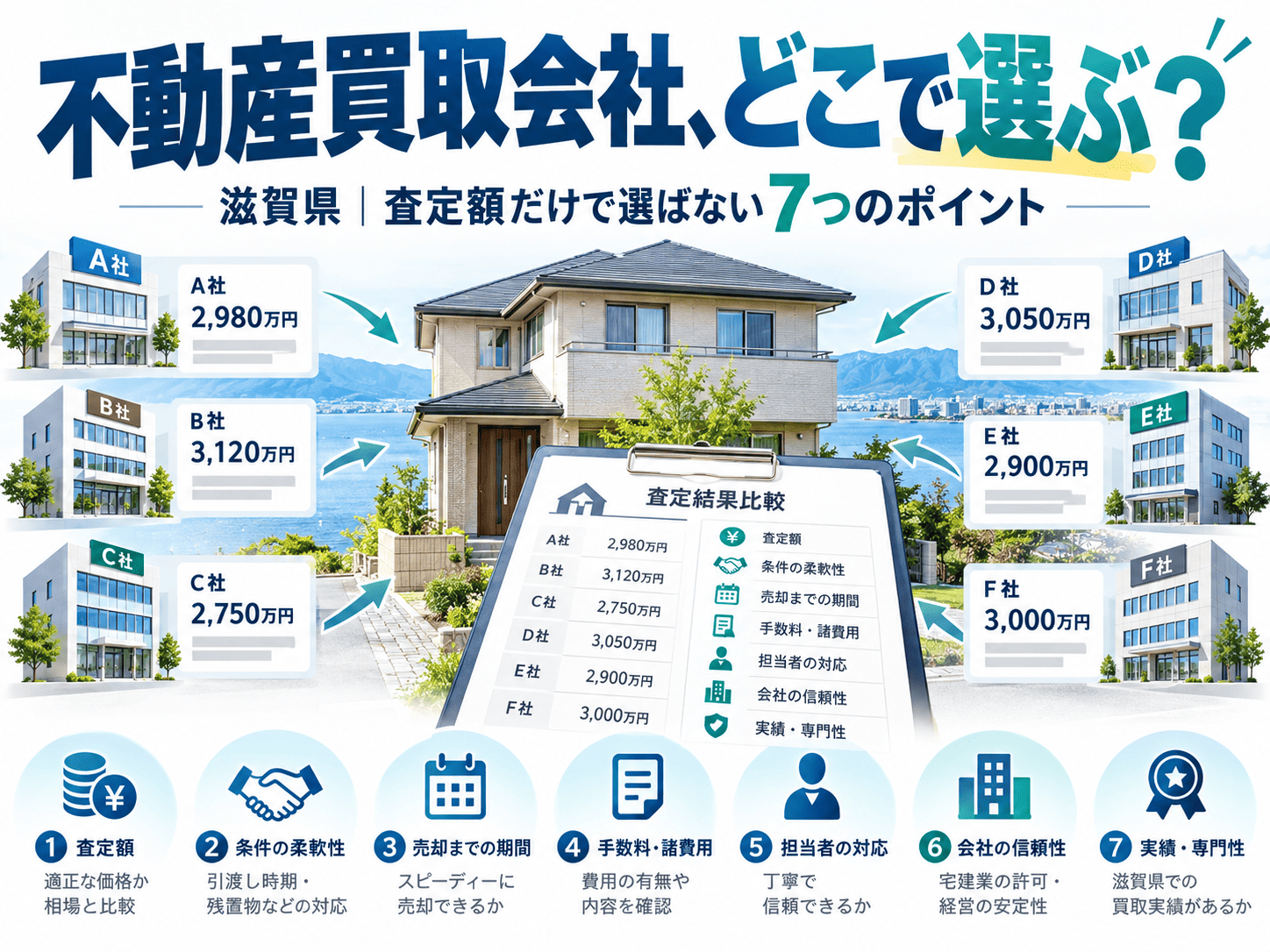 滋賀県で不動産買取会社を選ぶ7つのポイント|査定額だけで選ばないための確認事項