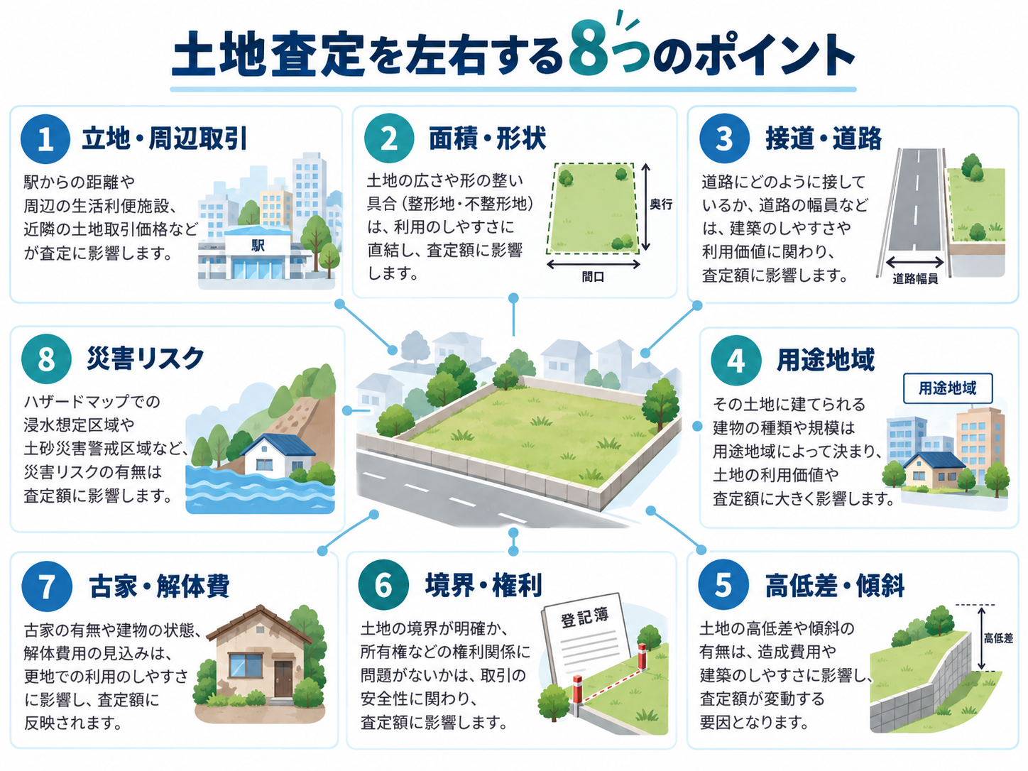 大津市の土地査定では何を見る？不動産買取価格を左右する8つのポイント