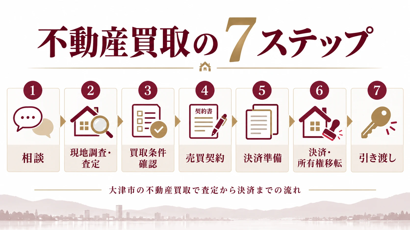 大津市で不動産買取を依頼する流れ|査定から契約・決済までの手続きと必要書類