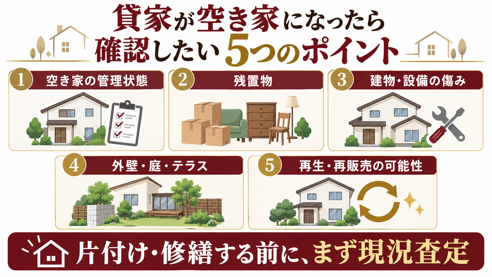 【買取事例】大津市緑町|貸していた戸建てが空き家に。残置物・老朽化した家を現況買取