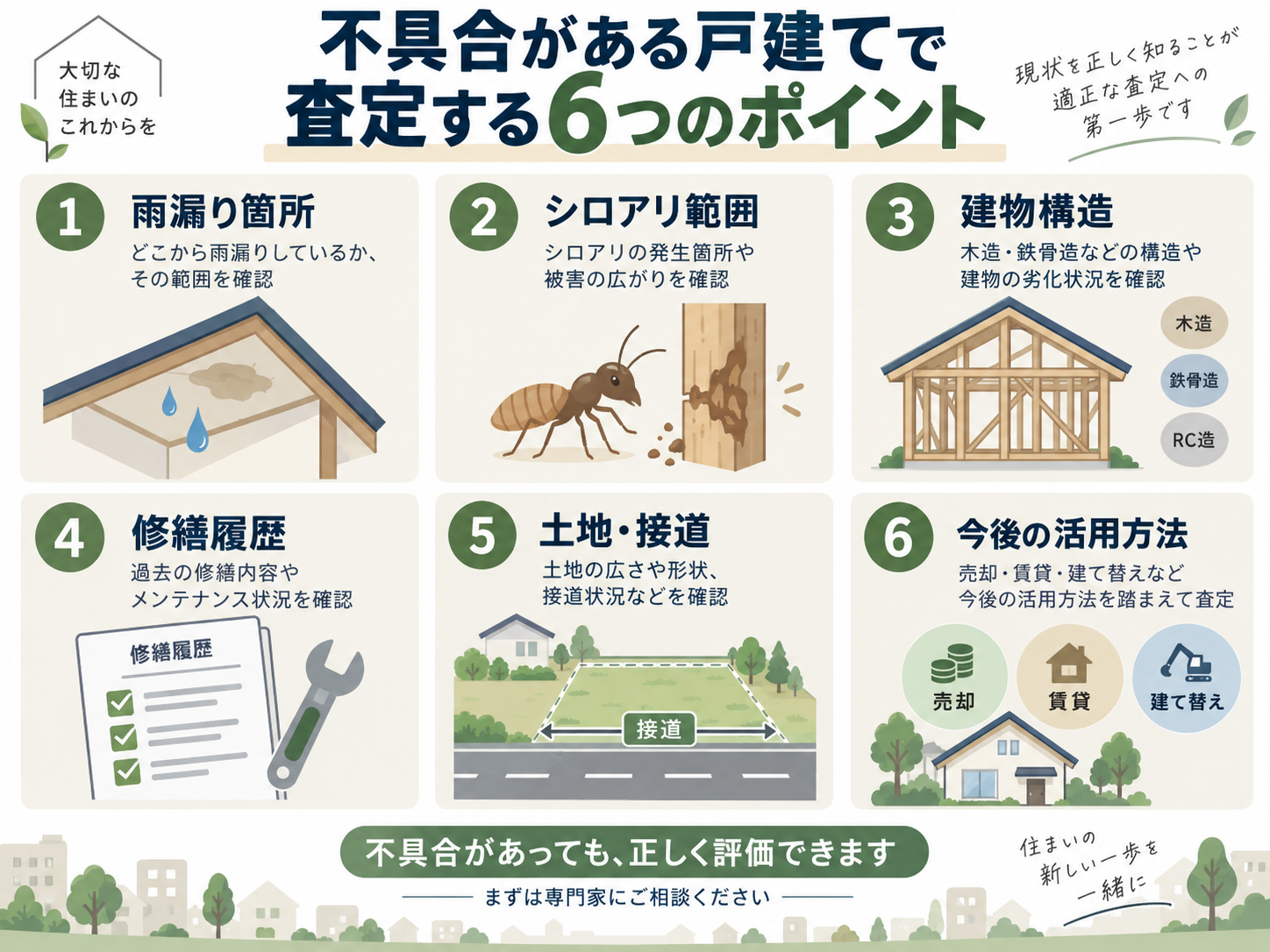 雨漏り・シロアリがある家でも売れる?大津市の戸建て買取で確認されるポイント